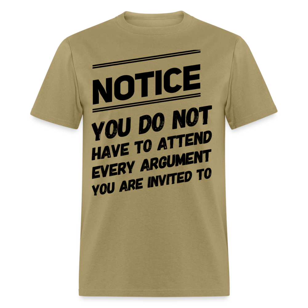 Argument Attendance - khaki