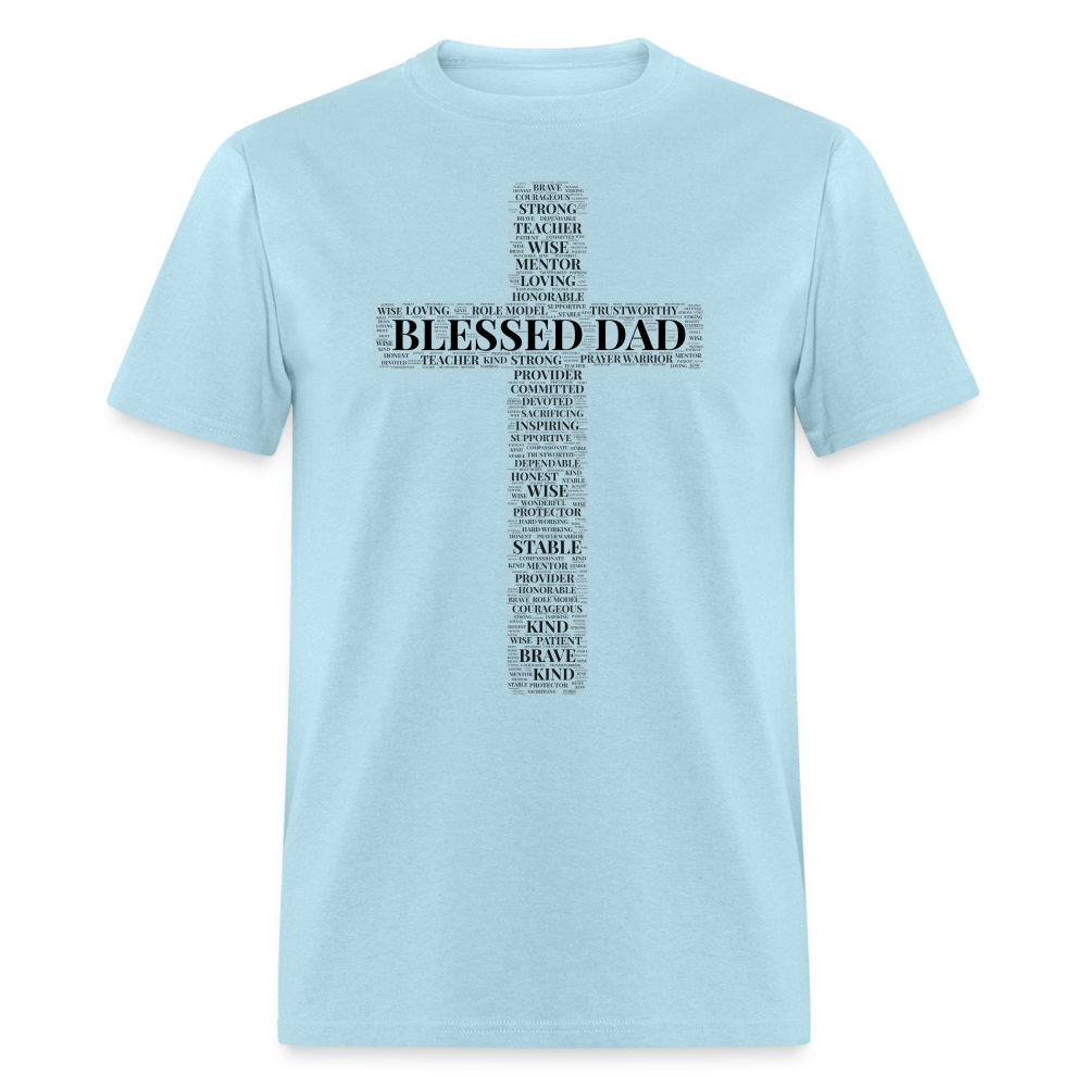 Blessed Dad T-Shirt - powder blue