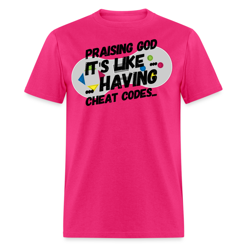 Cheat Codes T-Shirt - fuchsia