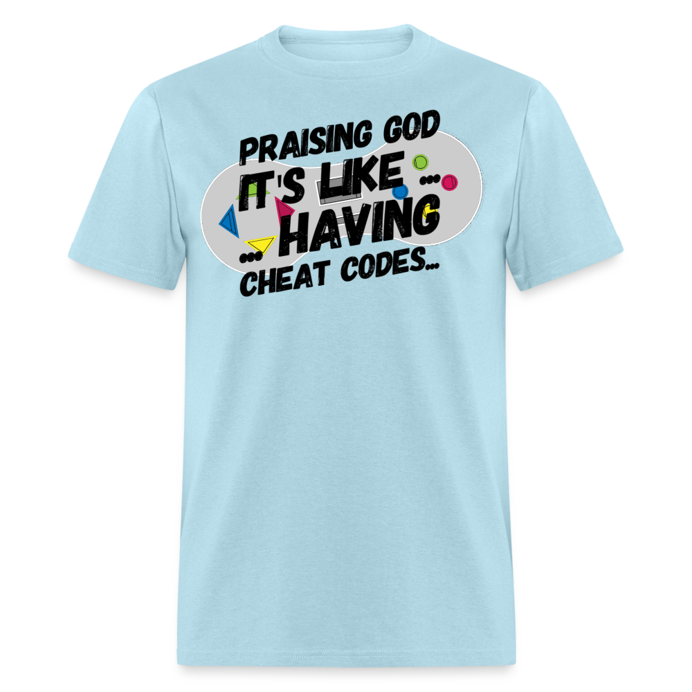 Cheat Codes T-Shirt - powder blue