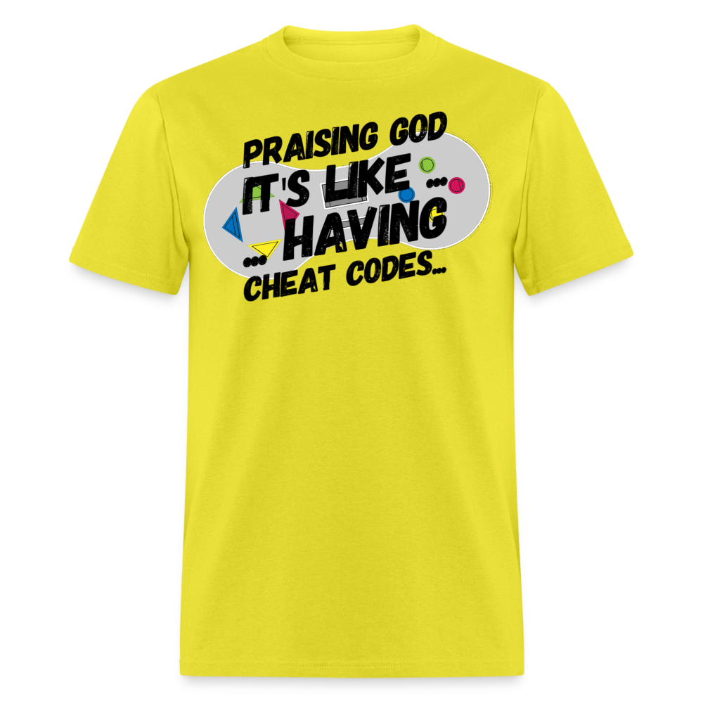 Cheat Codes T-Shirt - yellow