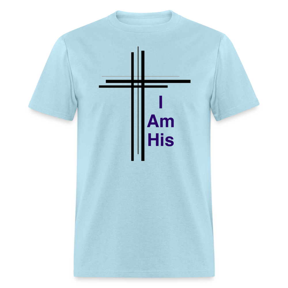 I am His T-Shirt - powder blue