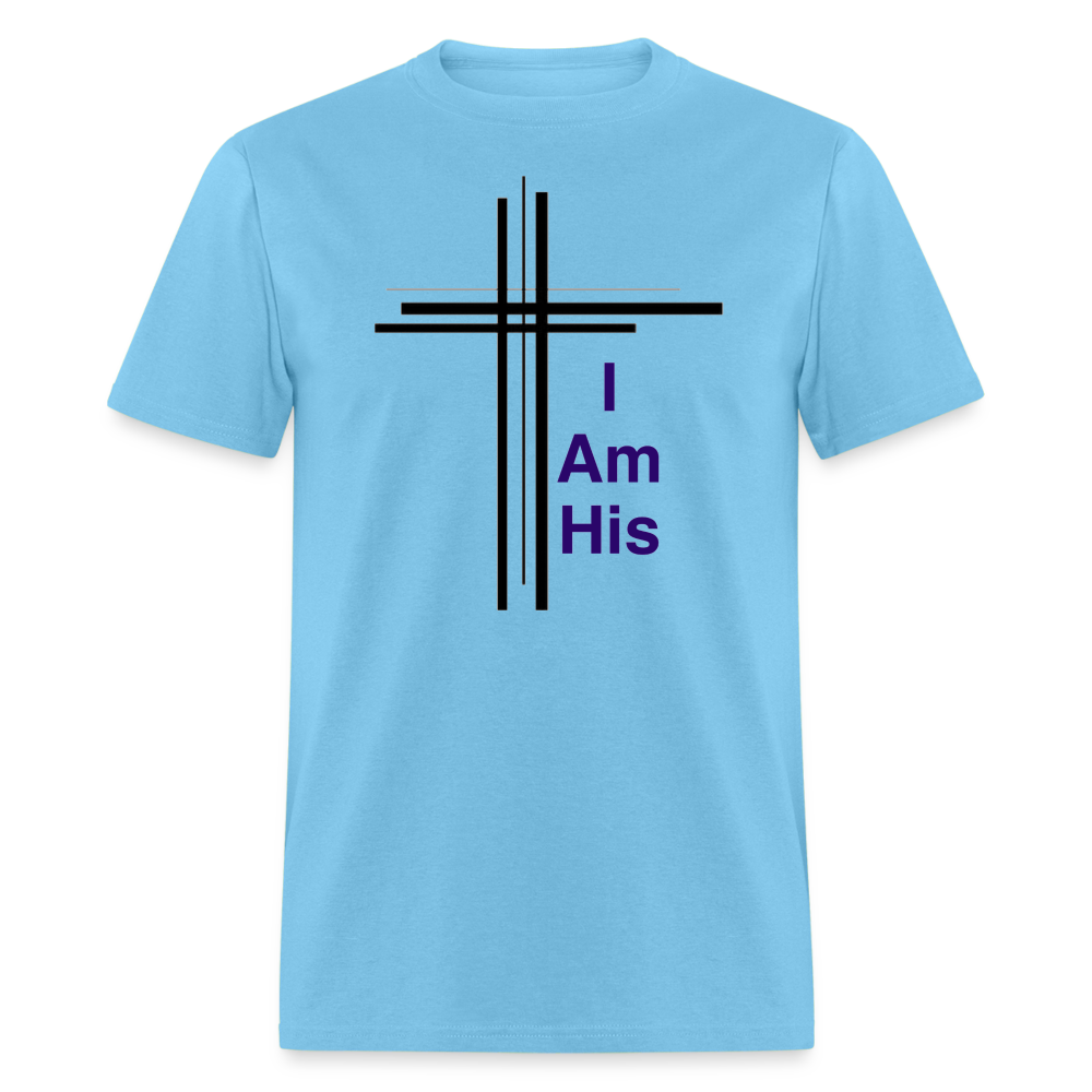 I am His T-Shirt - aquatic blue