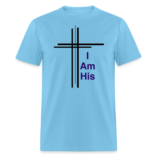 I am His T-Shirt - aquatic blue