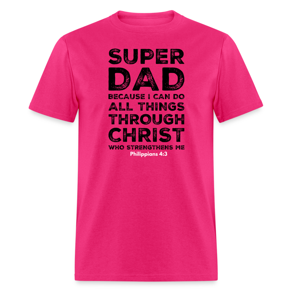 Super Dad T-Shirt - fuchsia