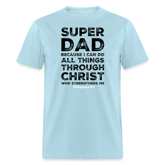 Super Dad T-Shirt - powder blue