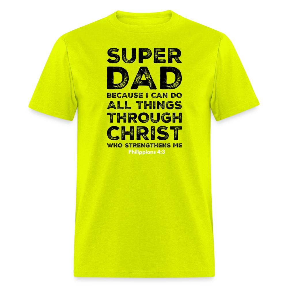 Super Dad T-Shirt - safety green