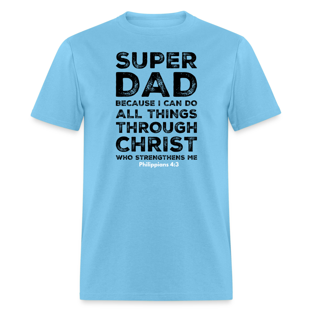 Super Dad T-Shirt - aquatic blue