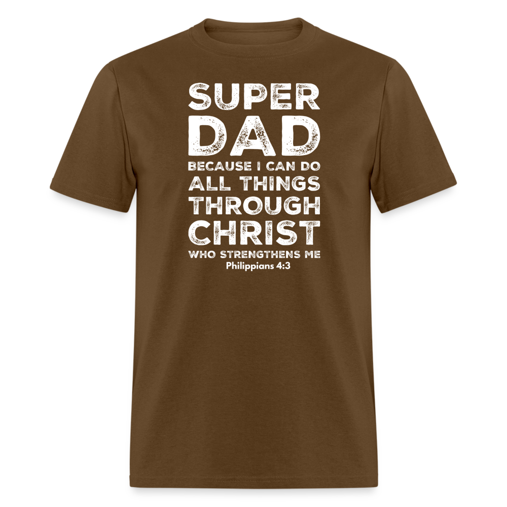 Super Dad Reversed T-Shirt - brown