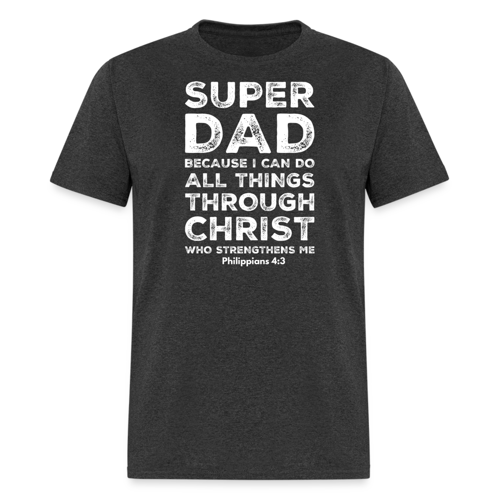 Super Dad Reversed T-Shirt - heather black
