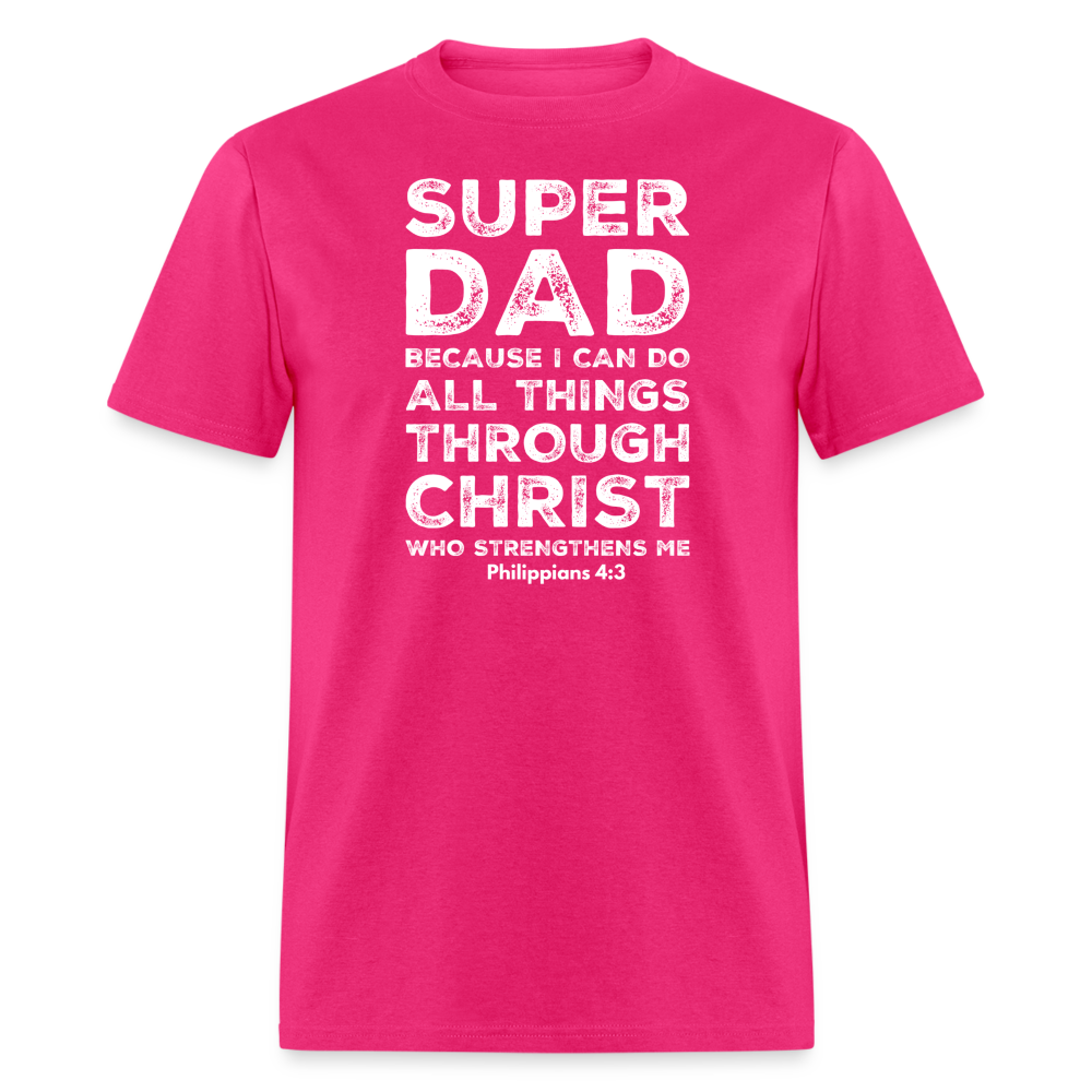 Super Dad Reversed T-Shirt - fuchsia