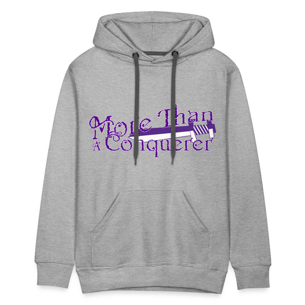 More Than A Conquerer Hoodie - heather grey
