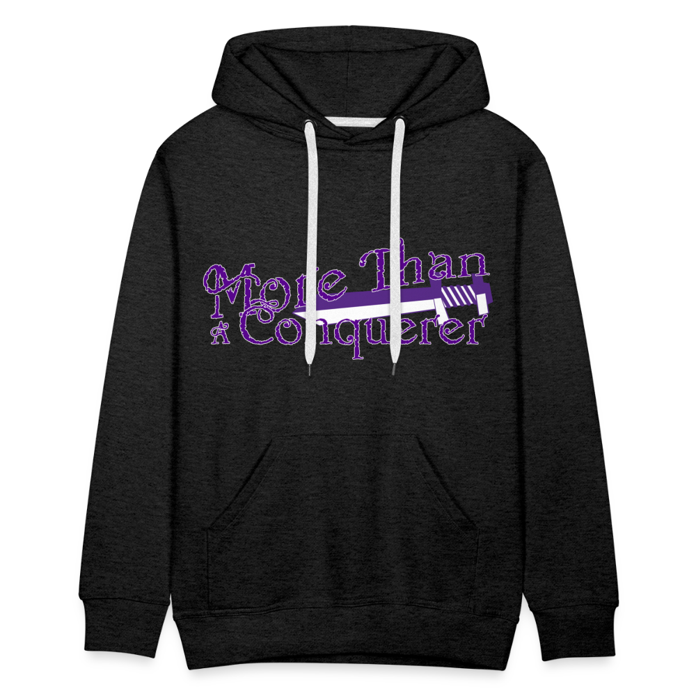 More Than A Conquerer Hoodie - charcoal grey